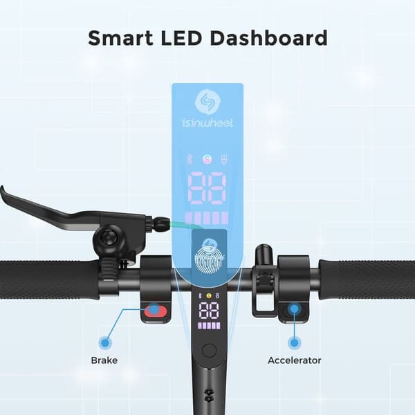iSinwheel S9 Max Sammenklappelig El-Scooter - 500W 36V 10Ah - Maks. 30 km/t