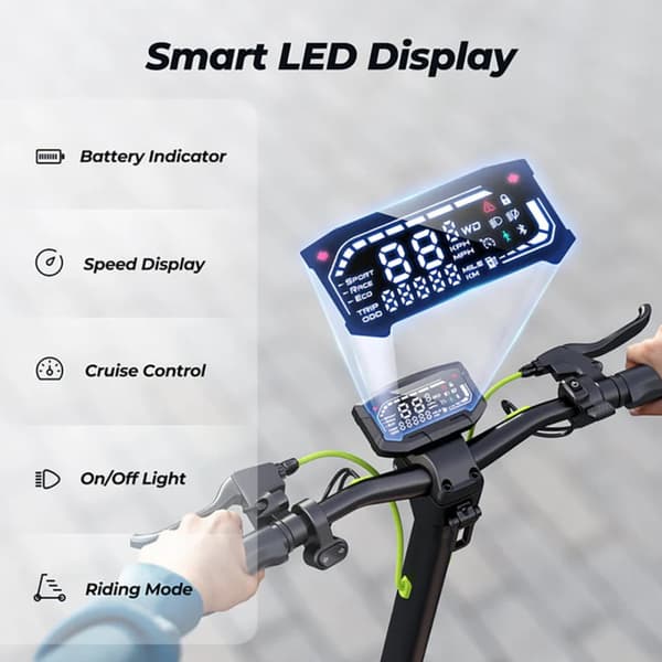 iSinwheel S10MAX Sammenklappelig El-Scooter - 1000W 48V 15Ah - 10" Offroad-Dæk