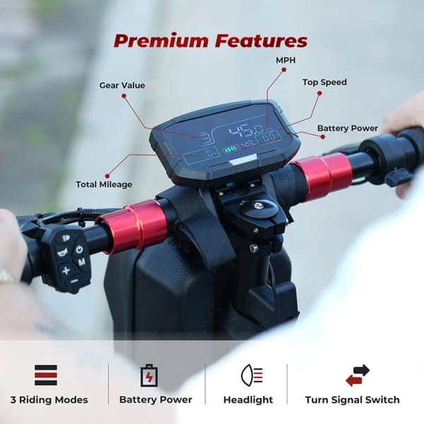iSinwheel GT2 Sammenklappelig Off-Road El-Scooter - 800W 48V 15Ah - 11-Tommer