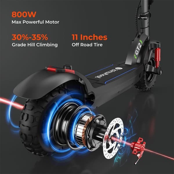 iSinwheel GT2 Sammenklappelig Off-Road El-Scooter - 800W 48V 15Ah - 11-Tommer