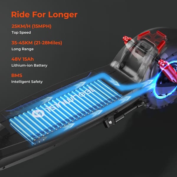 iSinwheel GT2 Sammenklappelig Off-Road El-Scooter - 800W 48V 15Ah - 11-Tommer