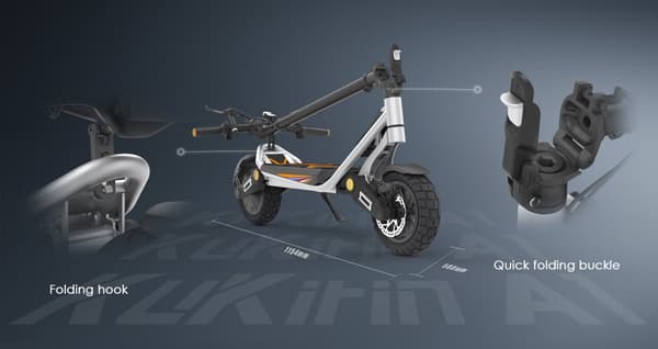 KuKirin A1 Elscooter 800W Motor 48V 13Ah Litiumbatteri 10-tums vakuumdäck 45 km räckvidd 45 km/h Dubbla skivbromsar Elscooter