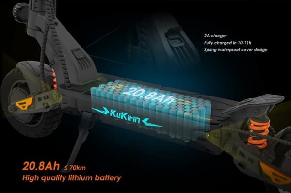 Kukirin G2 Master 2025 Uppgraderad version 60 km/h, 70 km räckvidd, 52V 20.8Ah 1000W*2 Elscooter, 10-tums vakuumdäck