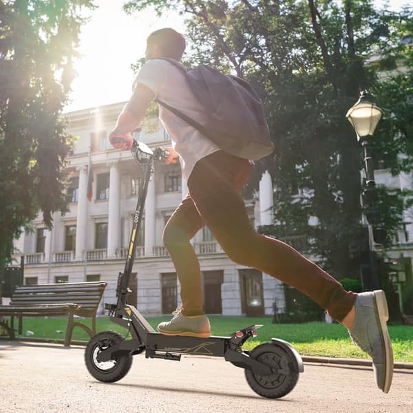 Sammenklappelig El-Scooter OOTD T10, 11", Fuld Affjedring, 48V 500W, Sort