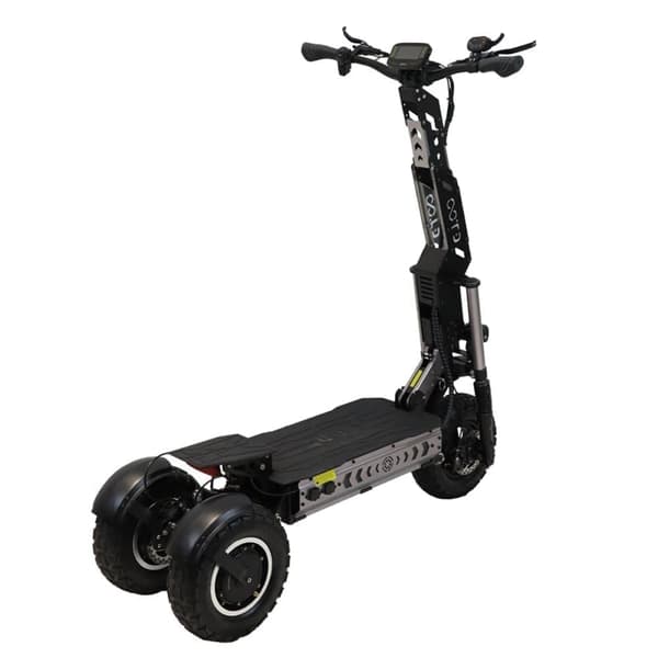 Trehjulet elektrisk løbehjul OOTD T30, 3200W, dobbelt motor, med dobbelt oplader, sort