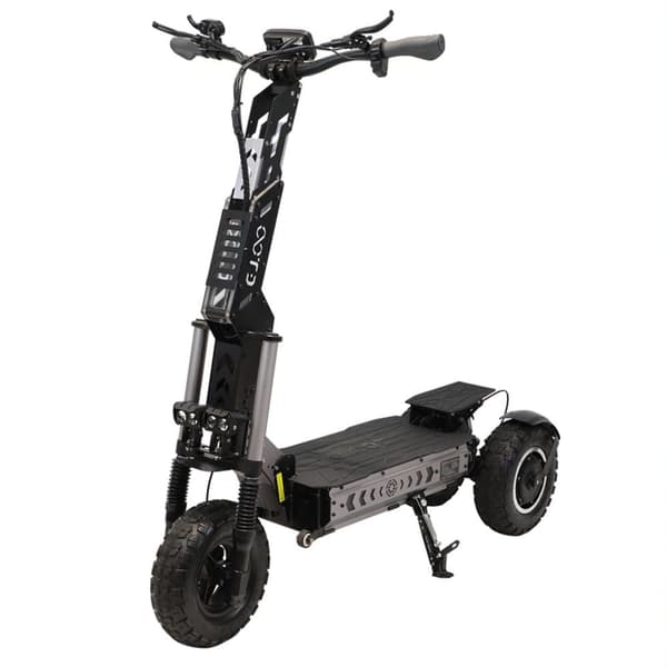 Trehjulet elektrisk løbehjul OOTD T30, 3200W, dobbelt motor, med dobbelt oplader, sort