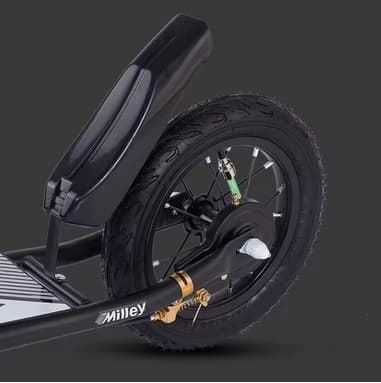 Scooter med store oppustelige hjul 30 cm håndbremse børn voksne