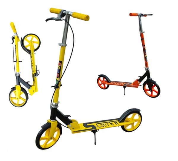 SCOOTER STORA HJUL 20 cm FÖR BARN VUXEN HOPPLÅBAR HANDBROMS