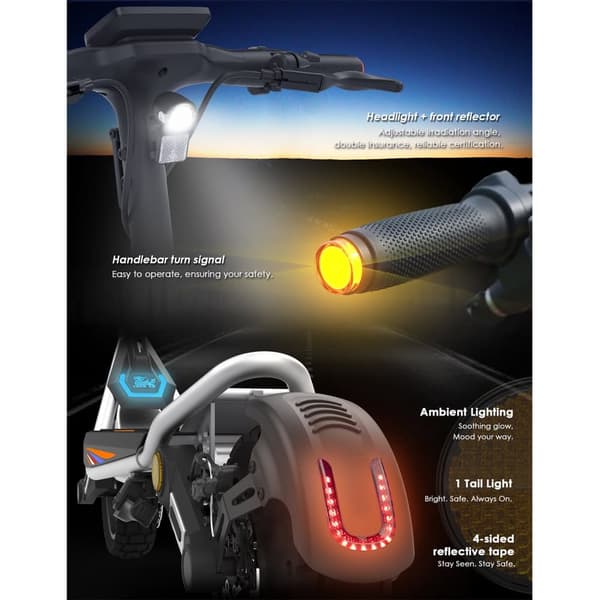 KuKirin A1 foldbar elektrisk scooter 10 tommer, 800W motor, 48V 13Ah batteri, maks. hastighed 45 km / t, rækkevidde 45 km, skivebremser for og bag