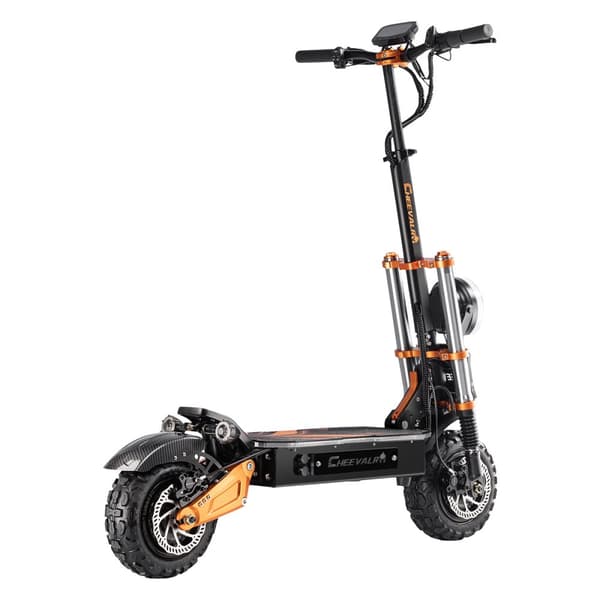 El-scooter CHEEVALRY S11, Off-Road, 6000W, Dobbeltmotor, 60V 38AH, Sort