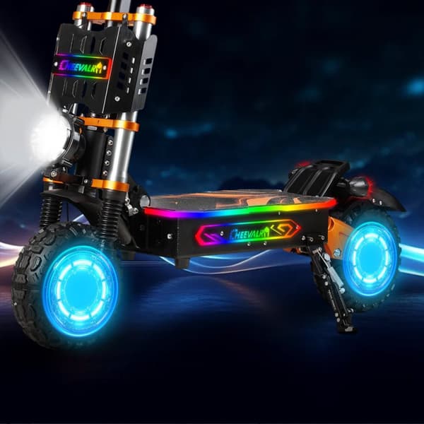 El-løbehjul CHEEVALRY S11 Pro, dobbeltmotorer 6000W 60V 43Ah, understøtter NFC, sort