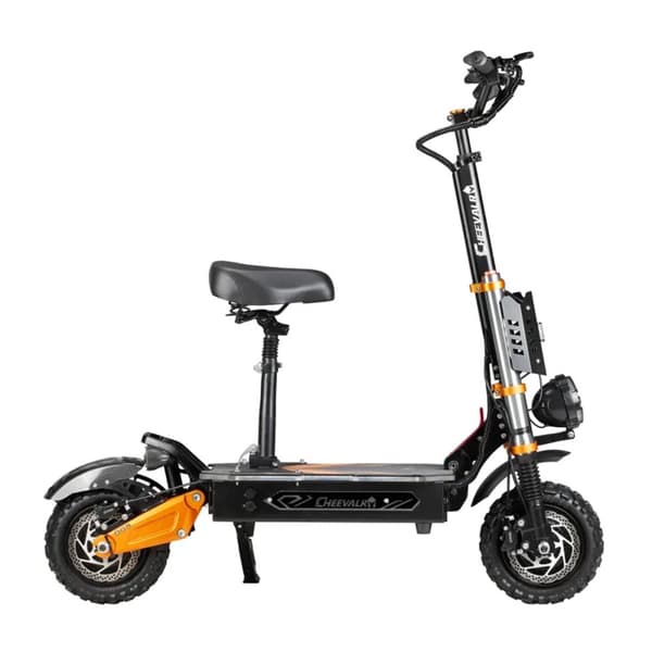 El-løbehjul CHEEVALRY S11 Pro, dobbeltmotorer 6000W 60V 43Ah, understøtter NFC, sort