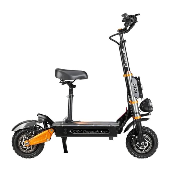El-løbehjul CHEEVALRY S11 Pro, dobbeltmotorer 6000W 60V 43Ah, understøtter NFC, sort