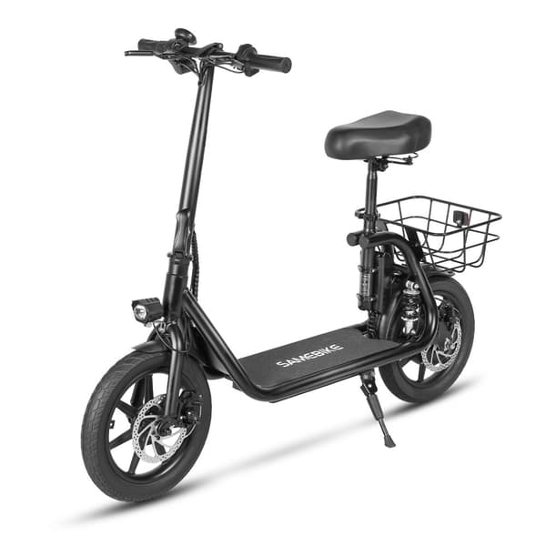 Hopfällbar elsparkcykel med säte SAMEBIKE SM-C02, 500W 36V 13Ah, 14"