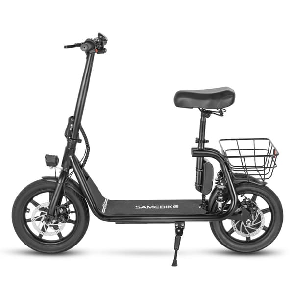 Hopfällbar elsparkcykel med säte SAMEBIKE SM-C02, 500W 36V 13Ah, 14"