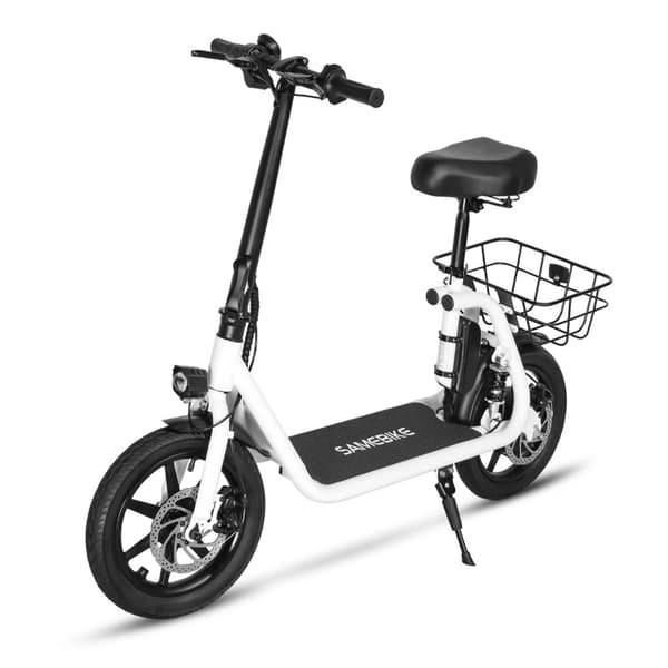 Hopfällbar elsparkcykel med säte SAMEBIKE SM-C02, 500W 36V 13Ah, 14"