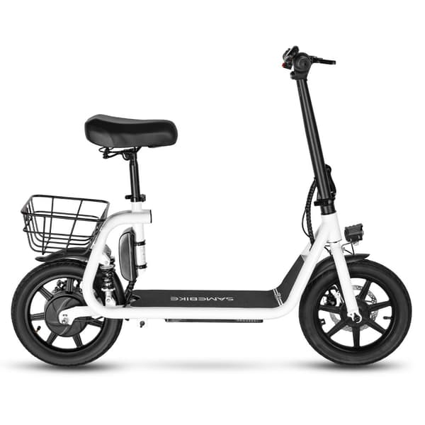 Hopfällbar elsparkcykel med säte SAMEBIKE SM-C02, 500W 36V 13Ah, 14"
