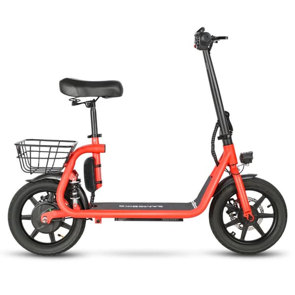Hopfällbar elsparkcykel med säte SAMEBIKE SM-C02, 500W 36V 13Ah, 14"