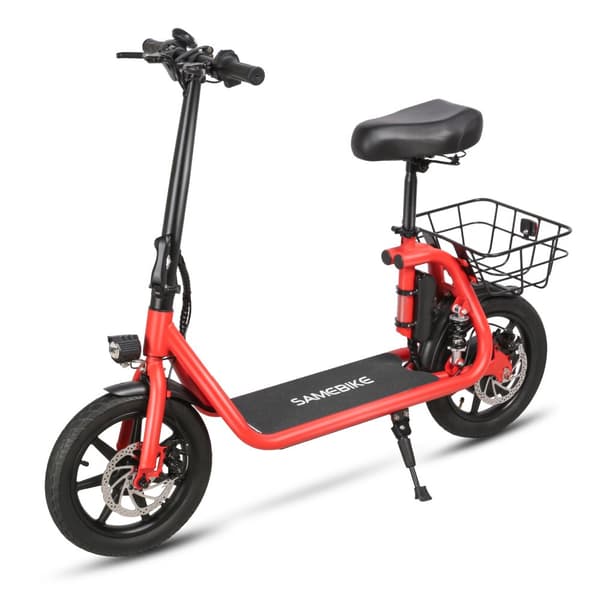 Hopfällbar elsparkcykel med säte SAMEBIKE SM-C02, 500W 36V 13Ah, 14"