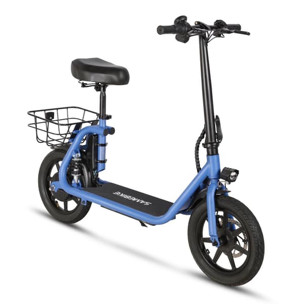 Hopfällbar elsparkcykel med säte SAMEBIKE SM-C02, 500W 36V 13Ah, 14"