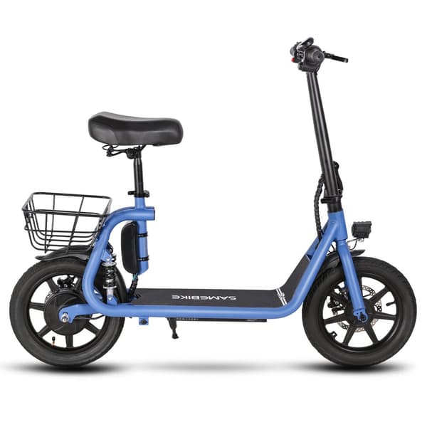 Hopfällbar elsparkcykel med säte SAMEBIKE SM-C02, 500W 36V 13Ah, 14"