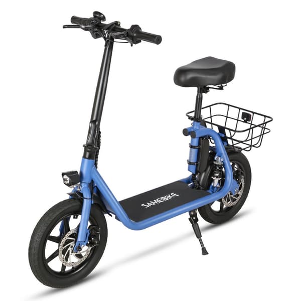 Hopfällbar elsparkcykel med säte SAMEBIKE SM-C02, 500W 36V 13Ah, 14"