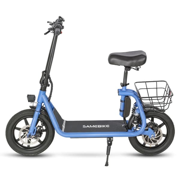 Hopfällbar elsparkcykel med säte SAMEBIKE SM-C02, 500W 36V 13Ah, 14"