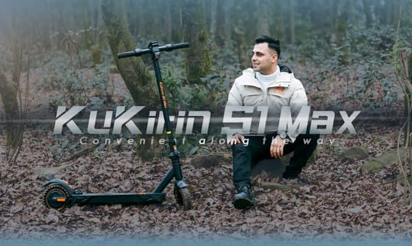 KuKirin S1 Max taitettava sähköskootteri 8 tuumaa, 350 W moottori, 36 V 10,4 AH akku, huippunopeus 30 km/h, kantama 39 km, 3-nopeuksinen tila