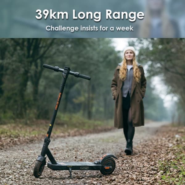 KuKirin S1 Max taitettava sähköskootteri 8 tuumaa, 350 W moottori, 36 V 10,4 AH akku, huippunopeus 30 km/h, kantama 39 km, 3-nopeuksinen tila