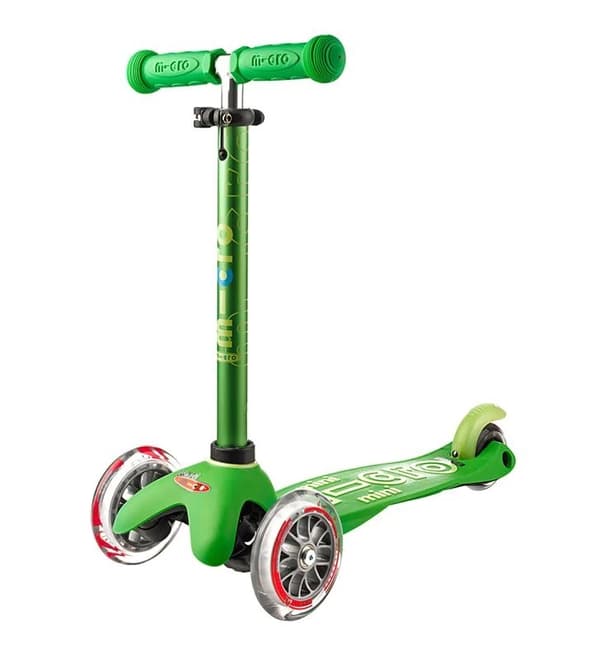 Mikro trehjulig scooter/rider Mini 3in1 Deluxe Grön
