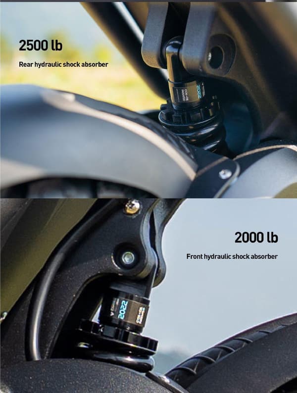JOYOR E8-S 2*1600W dubbla motorer, 72V 35Ah batteri, 11-tums däck, maxhastighet 80 km/h, 100 km maximal körsträcka elscooter