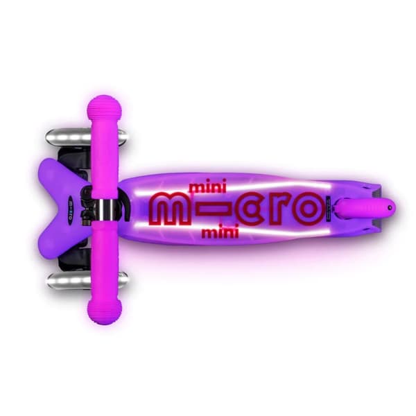 Mini Micro Deluxe Glow LED Plus Frosty Pink -skootteri
