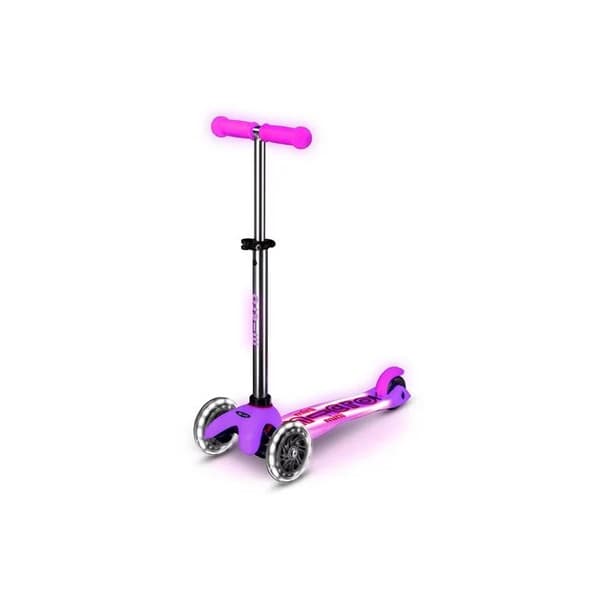 Mini Micro Deluxe Glow LED Plus Frosty Pink -skootteri