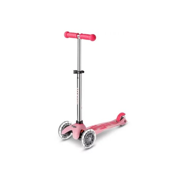 Mini Micro Deluxe Glow LED Plus Frosty Pink løbehjul