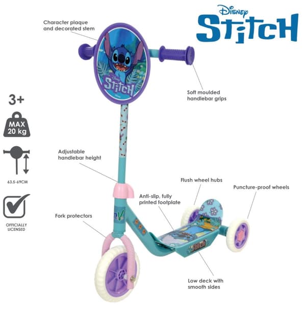 Stitch Deluxe Trehjulig Sparkcykel