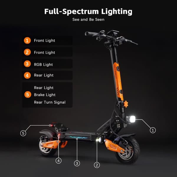 Sähköpotkulauta HALO KNIGHT T102, moottori 52V 1200W, 21Ah akku, 10", NFC-tuki