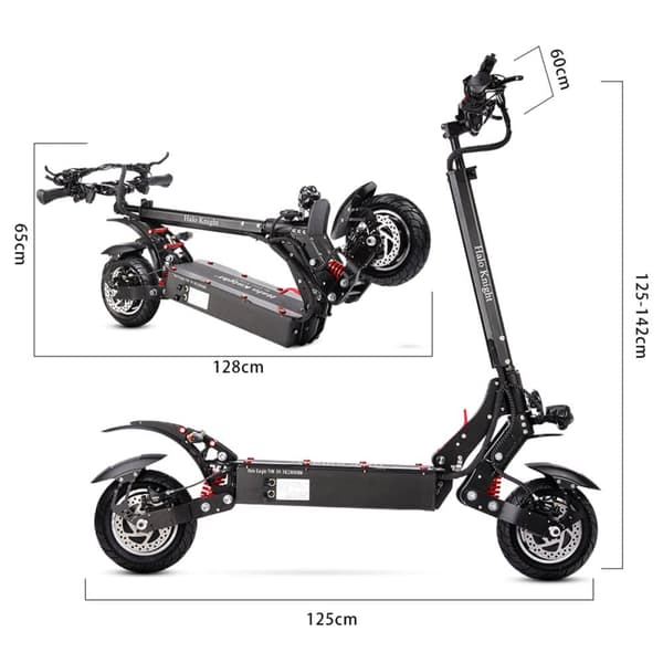 Elscooter Halo Knight T108 - Motor 52V 2000W, Dubbelmotor, 28.8Ah Batteri