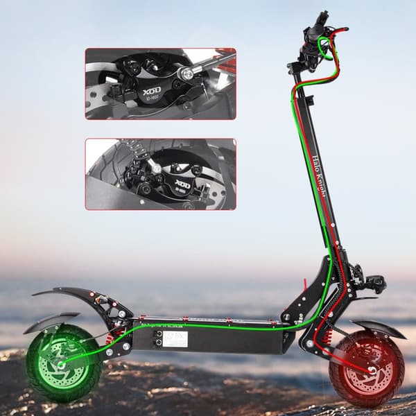 Elscooter Halo Knight T108 - Motor 52V 2000W, Dubbelmotor, 28.8Ah Batteri