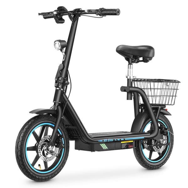 El-scooter med sæde BOGIST M5 Elite, 14" dæk, motor 48V 500W