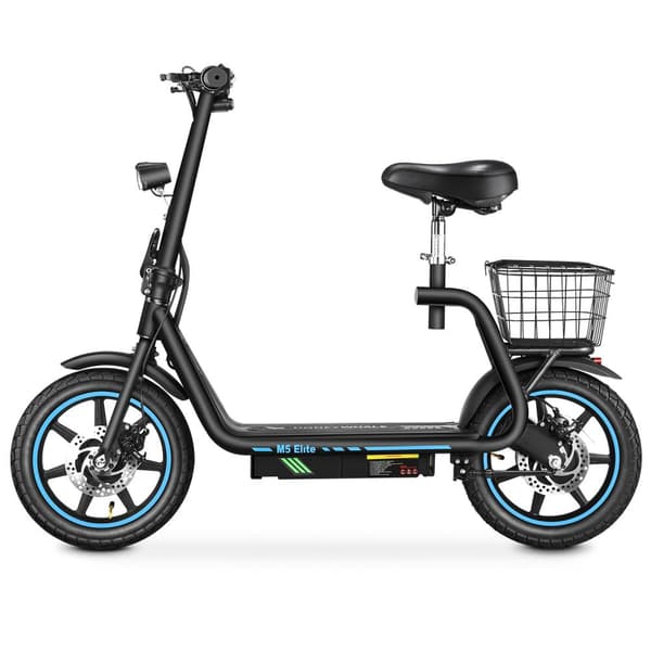 El-scooter med sæde BOGIST M5 Elite, 14" dæk, motor 48V 500W