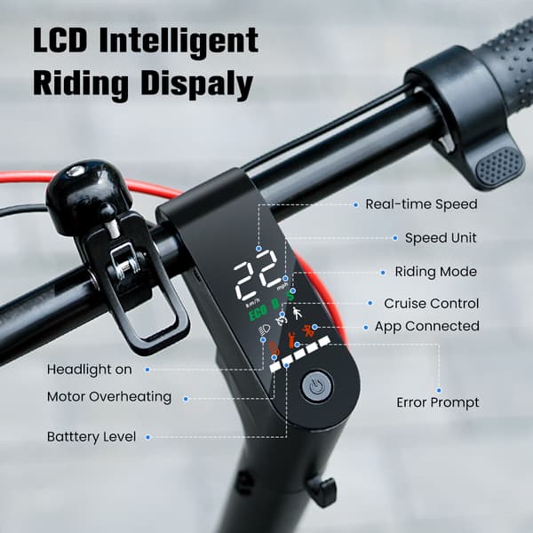 Sammenklappelig El-Scooter iScooter W6, Motor 36V 500W, 10 Tommer