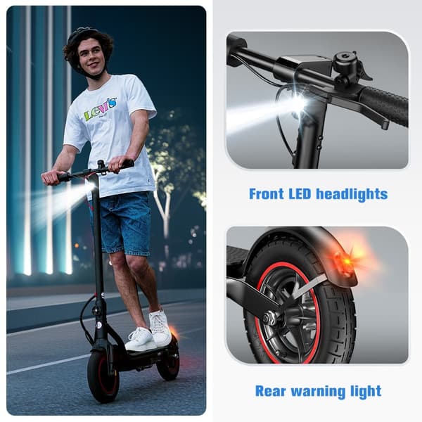 Sammenklappelig El-Scooter iScooter W6, Motor 36V 500W, 10 Tommer