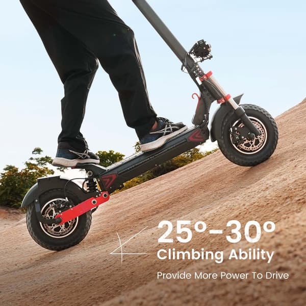 Sammenklappelig El-Scooter iScooter iX8 - 2*1200W Dobbeltmotor - 48V 20AH Batteri - 12” Dæk