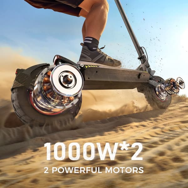 Elscooter iScooter iX7 Pro, Terräng, 2x1000W dubbla motorer, 48V 17.5Ah batteri