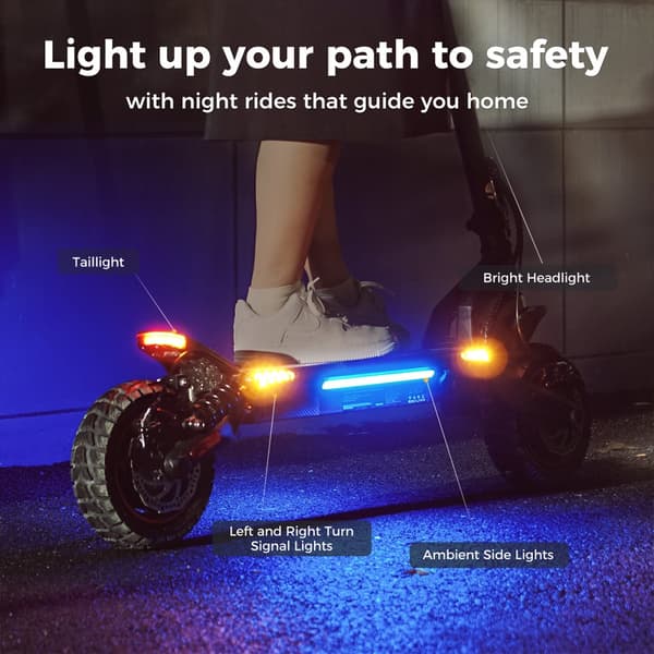 Elscooter iScooter iX7 Pro, Terräng, 2x1000W dubbla motorer, 48V 17.5Ah batteri