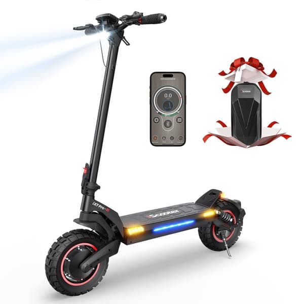 Elscooter iScooter iX7 Pro, Terräng, 2x1000W dubbla motorer, 48V 17.5Ah batteri