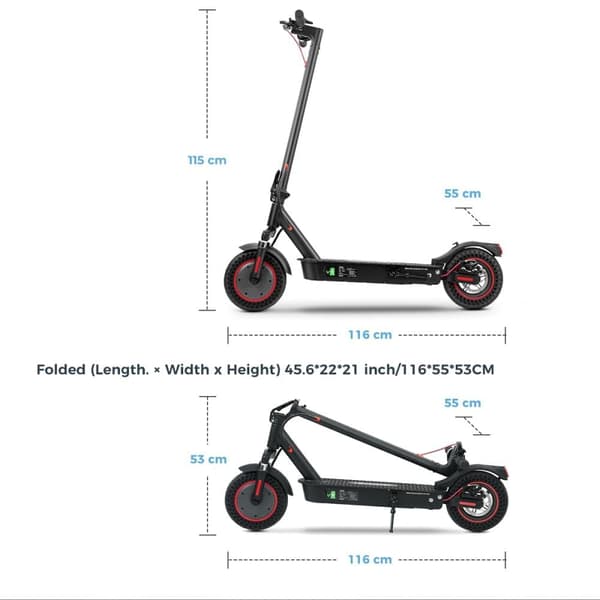 Sähköpotkulauta iScooter i9 Max - 10" - Moottori 36V 500W - 25 km/h - Sovellus