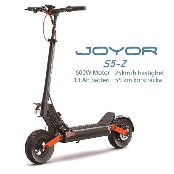 JOYOR S5-Z 48V 13Ah batteri, 600W motor, 10-tums däck, maxhastighet 25 km/h, maximal räckvidd 55 km