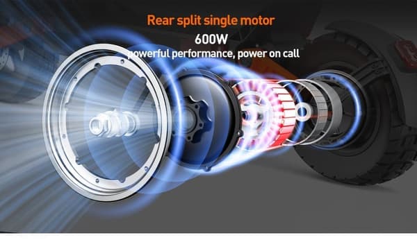 JOYOR S5-Z 600W motor, 48V 13Ah batteri, 10-tums däck, maxhastighet 25 km/h, maximal räckvidd 55 km