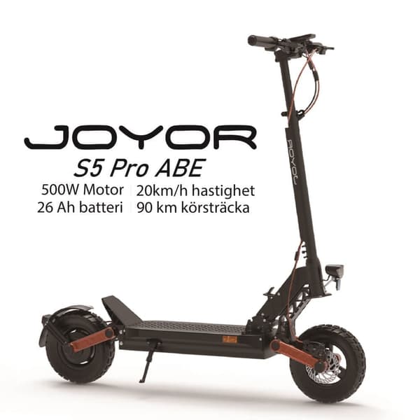 JOYOR S5 PRO ABE 500W motor, 10tums däck, 48V 13Ah batteri, maxhastighet 20 km/h, max räckvidd 55 km